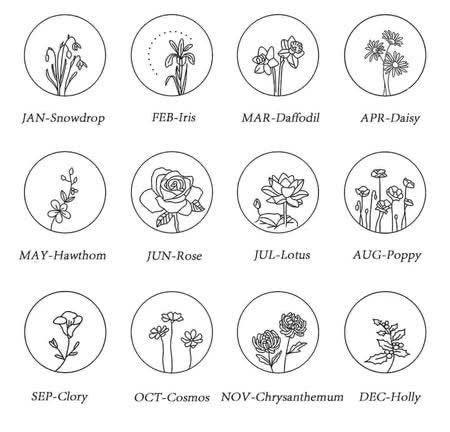 Birthday Flower Month Necklaces