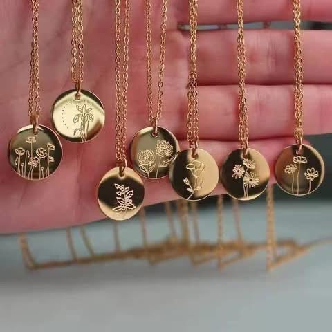 Birthday Flower Month Necklaces